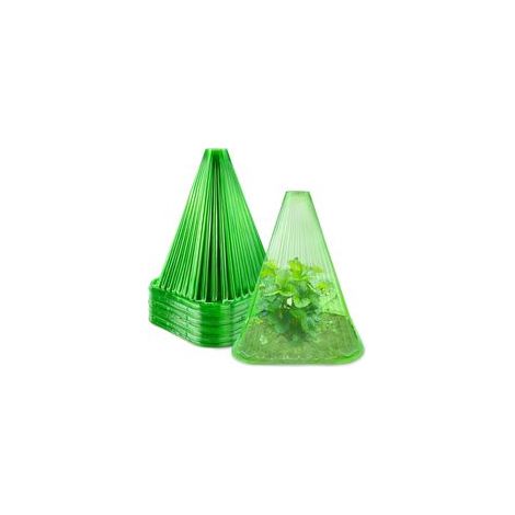 30 PièCes (Vert) Chapeaux De Plantes en Pet Transparent Housse De Protection des Plantes Chapeaux pour Plan Tes Housse De Croissance des Plantes ProtéGer Les Plan Tes Contre Les Oiseaux/Le Temps Gel