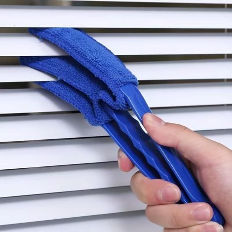 Brosse de nettoyage réutilisable, plumeau flexible multifonction pour stores, rideaux, grilles d'aération de voiture et surfaces en verre, lavable avec tête amovible, outil de dépoussiérage pour la (1/5)
