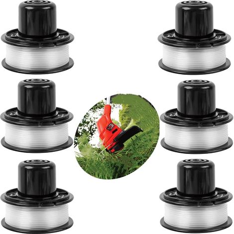 Bobine fil coupe bordure pour black et decker a6226 gl360, A6226 Bobine de fil compatible avec Black et Decker ST4400 ST4500 ST5000 GL250 GL310 GL360 GL360SB longue 6m, diamètre 1,6mm (6pcs) (1/5)