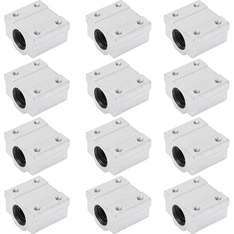 12 bagues de palier linéaire pour unités de glissement CNC, type logement, pour rouleaux SCS8UU (1/5)