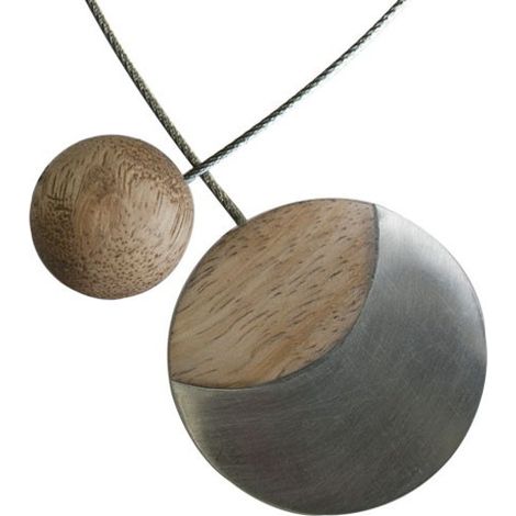 Secodir – Embrasse magnétique pour rideau – Bois et métal brossé – Câble acier 400 mm – Fixation aimantée sans perçage