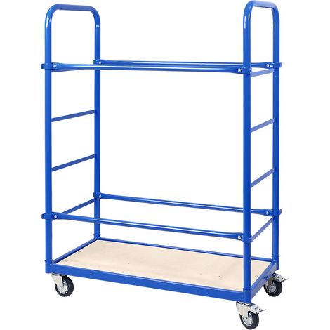 BRB Reifenwagen mit 4 Lenkrollen, 2 mit Bremse, LxBxH 1050x500x1450 mm, 2 Etagen (1/3)