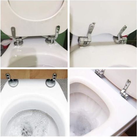 Charnière Abattant WC Fixations - Convient à tous les styles de toilettes (1/4)