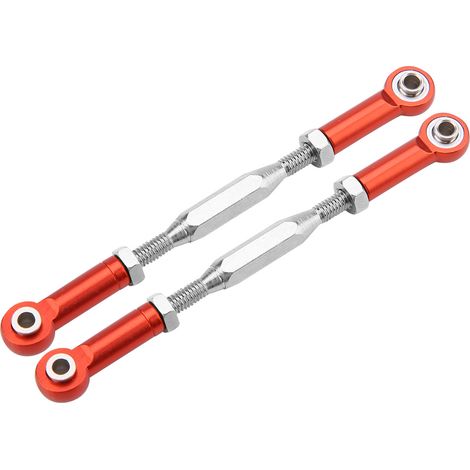 Biellettes de direction en alliage d'aluminium pour camion radiocommandé Traxxas Slash à l'échelle 1/10 (rouge) (1/5)