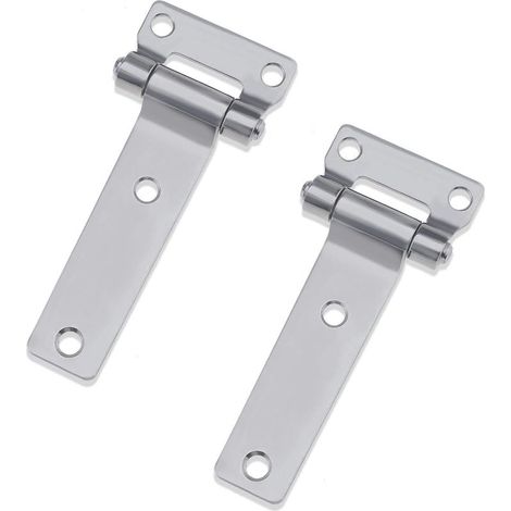 Charnières de Conteneur en Acier Inoxydable 304 - Lot de 2 (135 x 58 mm) pour Camions, Camionnettes, Caravanes, Remorques (1/5)