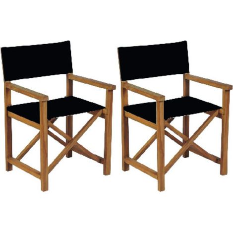 COPPIA SEDIE SEDIA REGISTA IN LEGNO NERE 2pz 58x50xh84,5cm GIARDINO VERDELOOK
