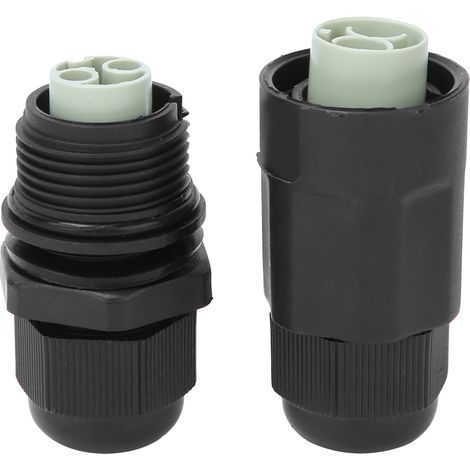 Wasserdichter IP68-Stecker für tragbare LED-Kabel, 2-polig, Stecker und Buchse (1/5)
