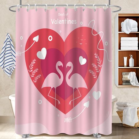Rideau douche polyester 180x180 avec motif rideau séchage rapide pour délimiter l’espace dans une salle de bain ouverte (1/5)
