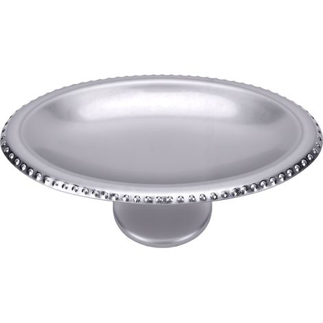 Coupe à dessert en acier inoxydable, plateau sur pied, design ovale rétro, plat de service polyvalent pour crème glacée, pudding, salade de fruits, desserts, cadeau idéal pour les fêtes (1/5)