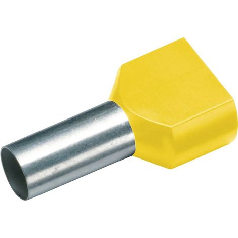 Cimco 187735 Embout double d'extrémité de câble 1 mm² partiellement isolé jaune 100 pc(s) Y018203