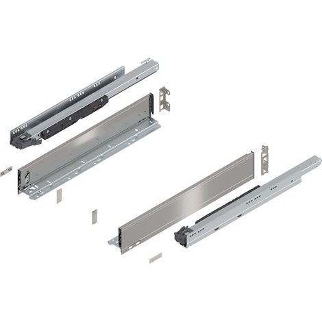 Blum Legrabox pure H M Schubladenschienen Set 1 Paar, 70kg 550mm Tip On Vollauszug, inox
