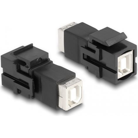 Delock MÃ³dulo Keystone de conector USB 2.0 Tipo-B a conector USB 2.0 Tipo-B negro