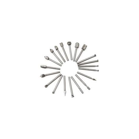 Fraises Rotatives - 20Pcs Embouts de Fraisage HSS Fraise Bois Outil de Routage du Bois avec 3mm Tige/Accessoires Outil Rotatif (1/5)