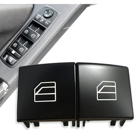 Lot de 2 interrupteurs de lève-vitre pour Benz W169 - Bouton de lève-vitre de rechange - Convient pour Benz Mercedes Classe A W169 B W245 ML W164 R W251 GL X164