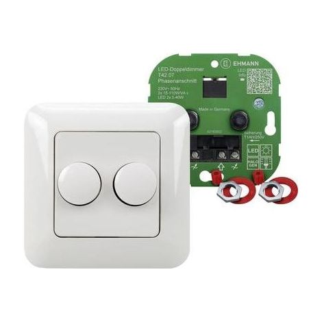 Ehmann 4260c0701 Doble regulador LED blanco empotrado