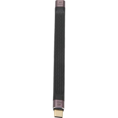 Câble USB-C court 40 Gbit/s double connecteur FPC résistant, compatible avec la charge rapide PD 100 W (1/5)