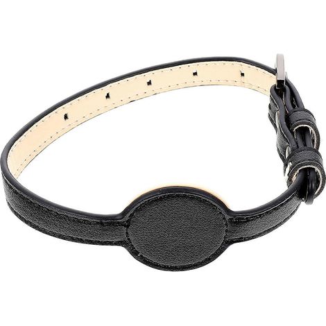 Collar rastreador para gatos de material PU para la seguridad de mascotas con diseño ligero en color negro. (1/5)