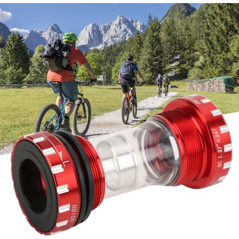 Support de Vélo de Montagne BB109, Douille Filetée à Roulements pour Montage DIY Accessoires Vélo Rouge