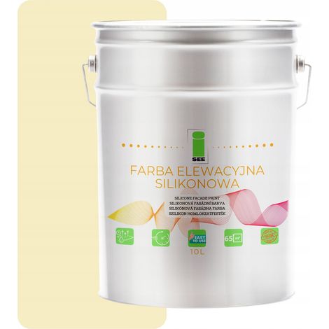Pintura de silicona para fachadas, amarillo claro, premium, 10 l (1/5)