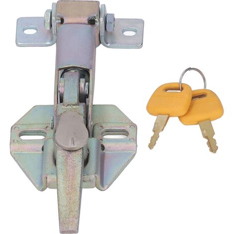 Serrure de culasse en acier inoxydable pour capot moteur de pelle hydraulique Hyundai R200, avec clés (1/5)