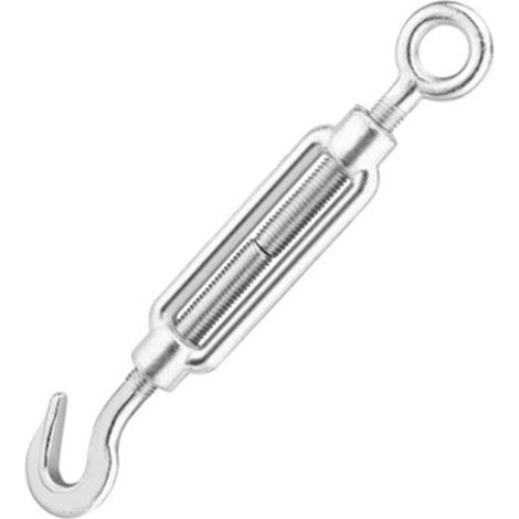 WADFOW Spannschloss aus 6 mm verzinktem Stahl, 50 kg, galvanisch verzinkt, 9,5 mm Ring