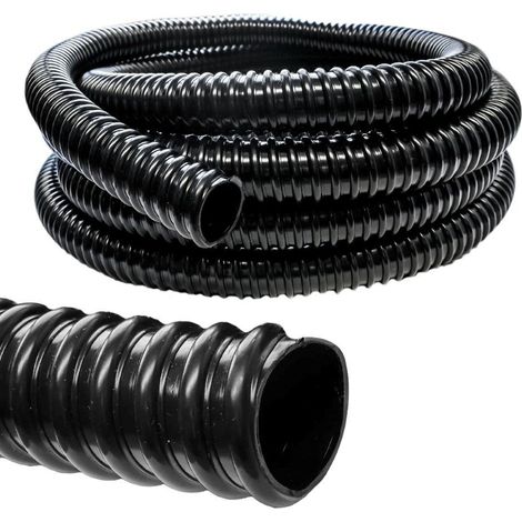 Tubo flessibile di prolunga per serbatoio dell'acqua da 25 mm, nero, al metro. (1/3)