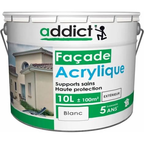 Acrylfassadenfarbe 10 Liter Weiß - Addict (1/2)