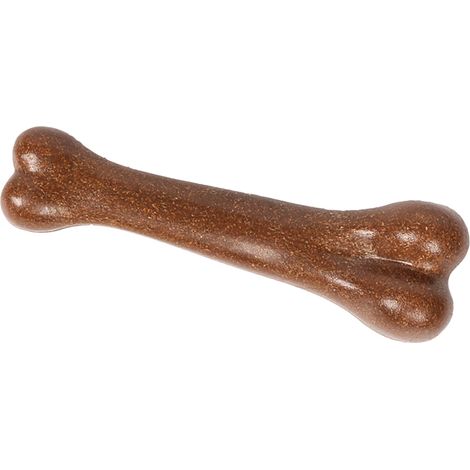 Jouet à mâcher en forme d'os, parfum de bœuf, résistant aux déchirures, Simulation Durable, chien interactif marron (1/5)