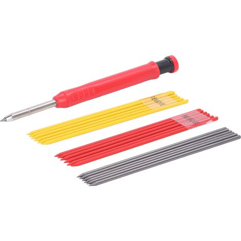 Ensemble de 19 crayons de charpentier en carbure de tungstène ABS avec recharges (1/5)
