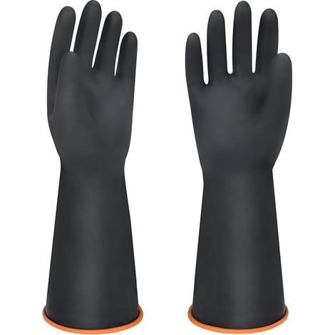 Gants de vaisselle en latex résistant aux produits chimiques pour hommes, sécurité industrielle avec protection des avant-bras-Karteo (1/3)
