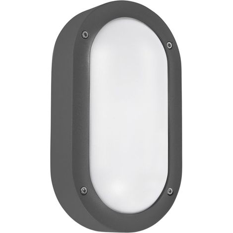 LedsC4 Applique Ip65 Basic Oval Aluminium Gris Urbain (1/2)