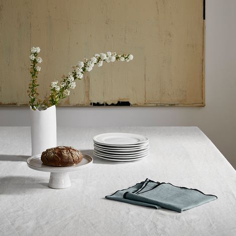 Nappe rectangulaire en Lin lavé légèrement froissé CARLINA (1/4)
