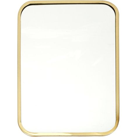 Miroir Mural Déco "Contour Carré" 34cm Or (1/4)