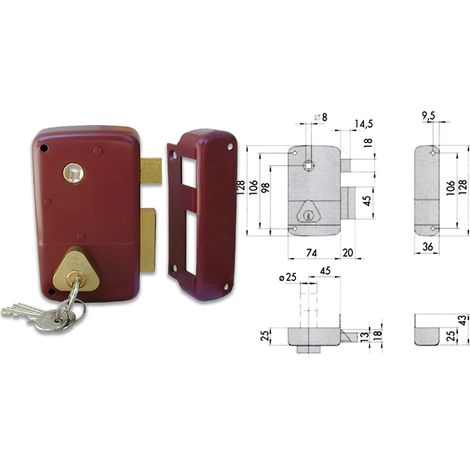Serratura App.Legno Dx 50211-45-1 Cisa (1/5)