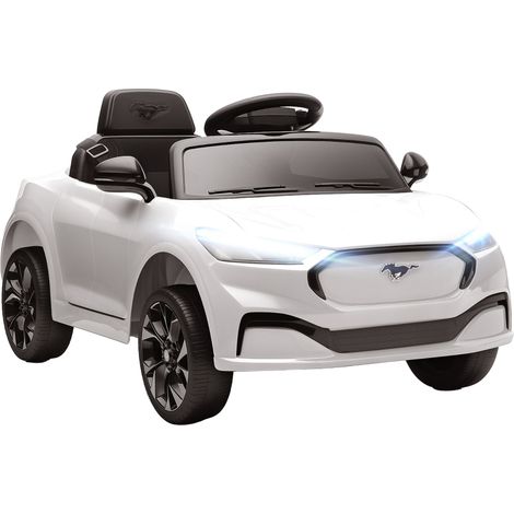 Voiture électrique enfant Ford Mustang Mach-E 12V télécommande 2,4G 2 moteurs dimensions 92x55x44cm couleur blanche (1/5)