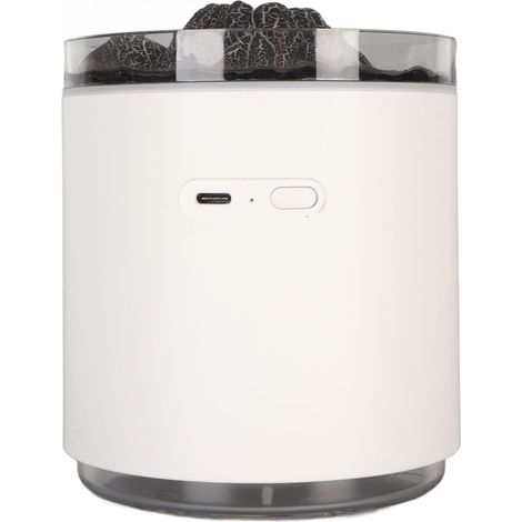 Diffuseur de brume d'aromathérapie intelligent et multifonctionnel avec minuterie et fonction flamme, humidificateur pour chambre et salon, noir (1/5)