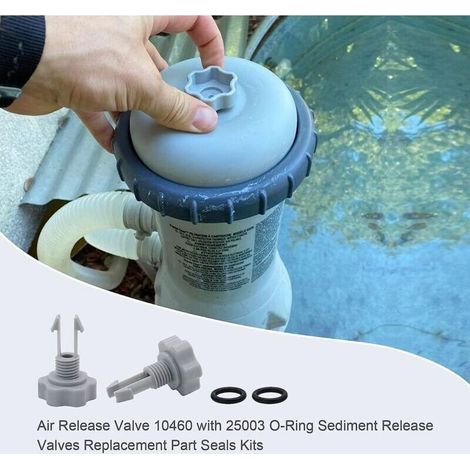 Pièces de Rechange de Pompe de Filtre de Piscine 10460 Vannes de libération d'air avec Joints toriques pour Pompe de Filtre pour Intex (2PCS) (1/3)