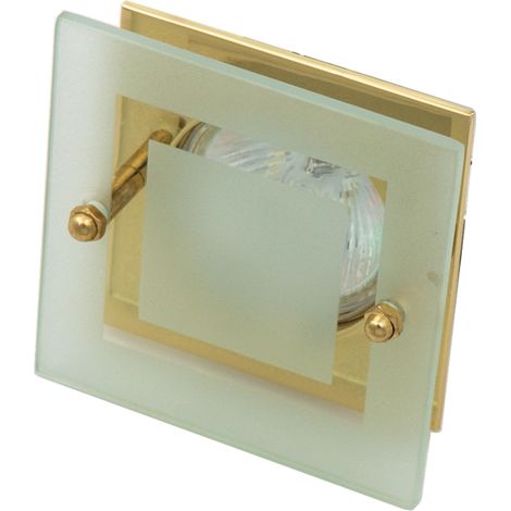 Spot encastré carré doré verre MR16 50W SZ-05 Candellux