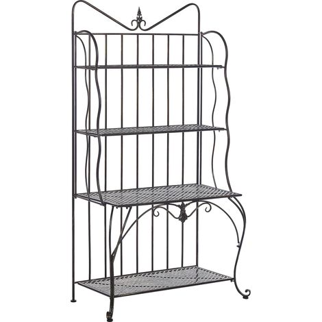 Shelving Unit PAVONA Metal 94 cm 50 cm Black (1/5)