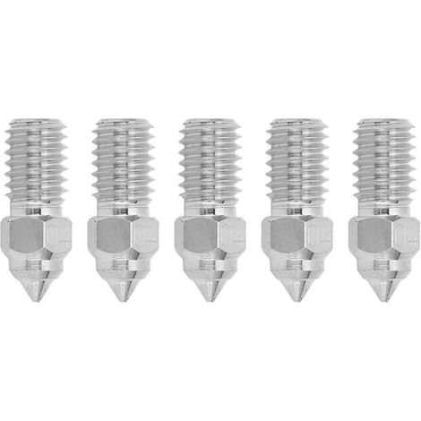 5 pièces buses d'extrusion imprimante 3D 1.75mm M6 haute vitesse pour Creality Ender 5 S1, diamètre 0.4mm (1/5)