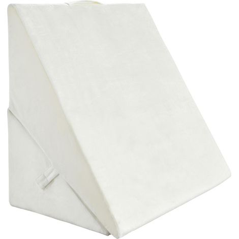 Mousse Mémoire Ergonomique Coussin Cale de Lit 7 en 1 Inclinable Soutien Dos Jambes pour Lit Canapé Blanc (1/5)