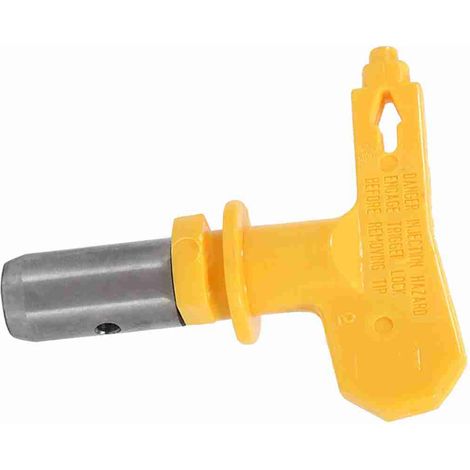 Boquilla reversible para pulverizadores airless de acero de tungsteno, modelo 211, amarilla, 4,9 x 5,6 cm. (1/5)