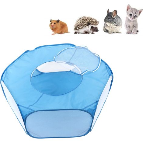 Tragbares Spielgehege für Kleintiere, transparentes und atmungsaktives Haustiergehege, faltbarer Käfig für drinnen und draußen. (1/5)