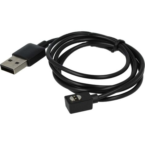 vhbw USB-Ladekabel kompatibel mit Suunto Wing HS231 Kopfhörer - Kabel, 100 cm Schwarz