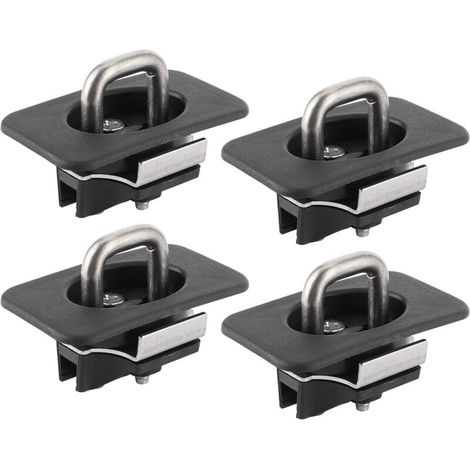 4-Piece Retractable Tie-Down Anchors Truck Bed Rail Tie-Down Anchors Extendable Hook Rings Fits Ford F-150 1998-14 1000lb Load Capacity (1/5)