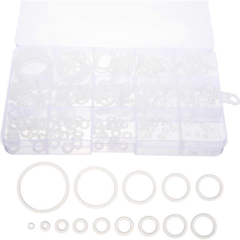 Assortiment de rondelles d'étanchéité plates pour tuyau d'arrosage (1 jeu), compatibles avec les systèmes hydrauliques. (1/5)