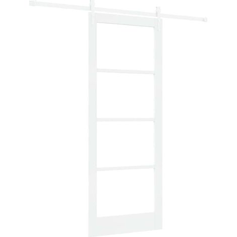 Maison Exclusive - Schiebetür Weiß 83 x 211 cm Massivholz Kiefer