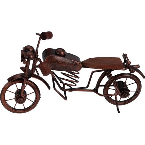 Motocicletta decorativa in ferro decorazione ambienti 27 x 18 cm -Manubri (1/3)