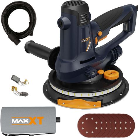 Ponceuse manuelle 810 W pour cloisons sèches, ponceuse électrique pour murs, vitesse variable 1500-2800 tr/min, aspiration réglable, meulage grossier et fin, auto-aspiration (1/5)