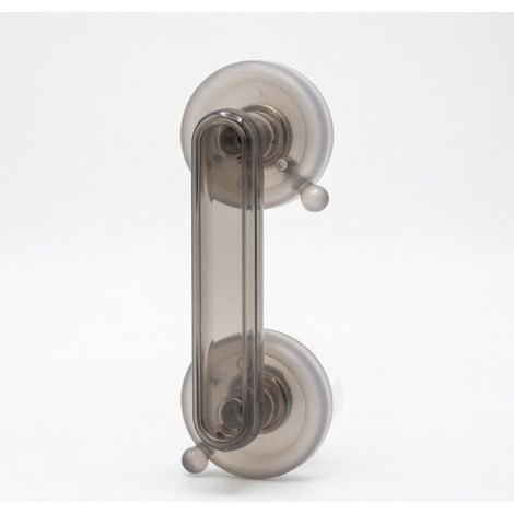 poignée de porte vitrée gris, double ventouse, sans perçage (1/5)